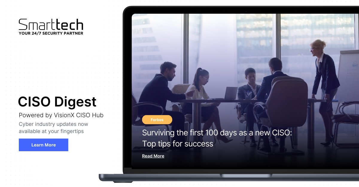 The journey of a CISO is fascinating & the role is pivotal in an organization from building cross-functional relationships to understanding organizational security posture. Read this article on how to survive the first 100 days as a CISO. Read more: 
hubs.la/Q02xpjQ-0