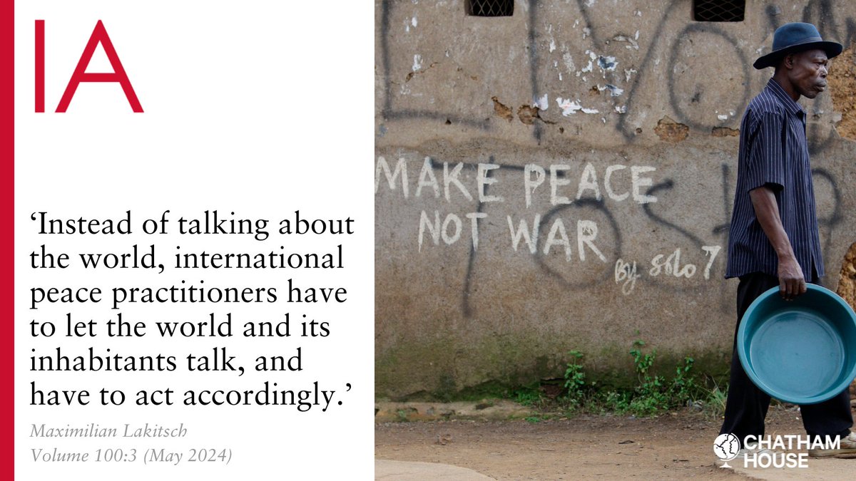 Delving into a materialist conception of peace, <a href="/lakitsch/">Maximilian Lakitsch</a> (@unigrazwe) explores a reorientation in global peace practices. Focusing on human and non-human elements in (post)war scenarios, this approach offers a fresh perspective.

Read #openaccess: doi.org/10.1093/ia/iia…