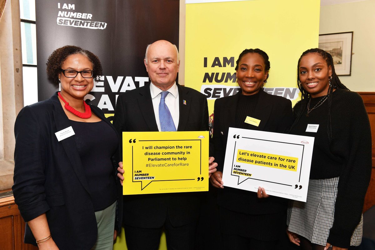 In the UK, 1 in 17 people are affected by rare diseases. We're proud to join the 'I Am Number 17' Campaign at Parliament. Our team met inspiring advocates like June & Blessing, raising awareness for sickle cell. Thanks for having us! #RareDisease #IAmNumber17 #SickleCell