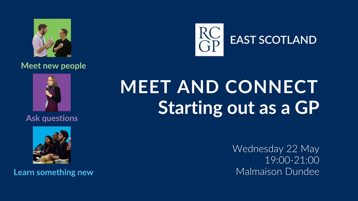 Trainees and early career GPs from across Tayside and Fife are invited to an evening Meet and Connect in Dundee, to hear from a panel of speakers discussing starting work in different GP careers. Book your member ticket here ➡️ sforce.co/4bATt78
