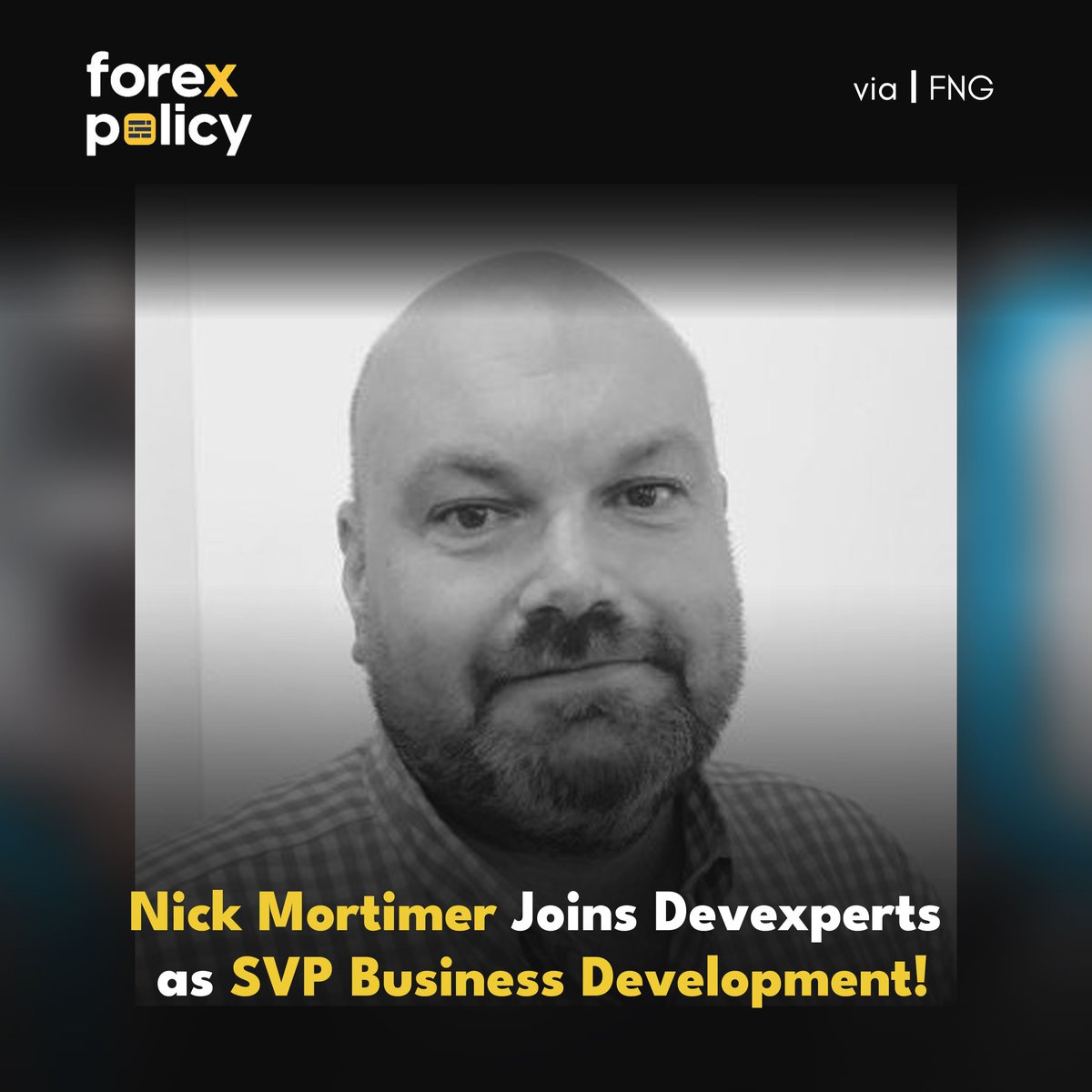forexpolicy's tweet image. Nick Mortimer joins Devexperts as Senior VP of Business Development! With a rich background in Finalto & MahiMarkets, Nick brings invaluable expertise to the renowned DXtrade platform. Here's to innovation and growth! 🌟
#Devexperts #NickMortimer #DXtrade