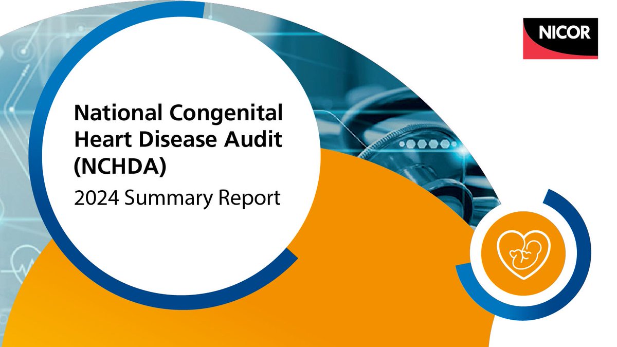 The 2024 National Congenital Heart Disease Audit report reveals that in 2023/24, 11,407 congenital heart disease (CHD) procedures were performed on children and adults in the UK.

Read report in full: bit.ly/4aI7oIn

@BCCA_uk @sctcuk

#NICOR #congentialheartdisease #CHD