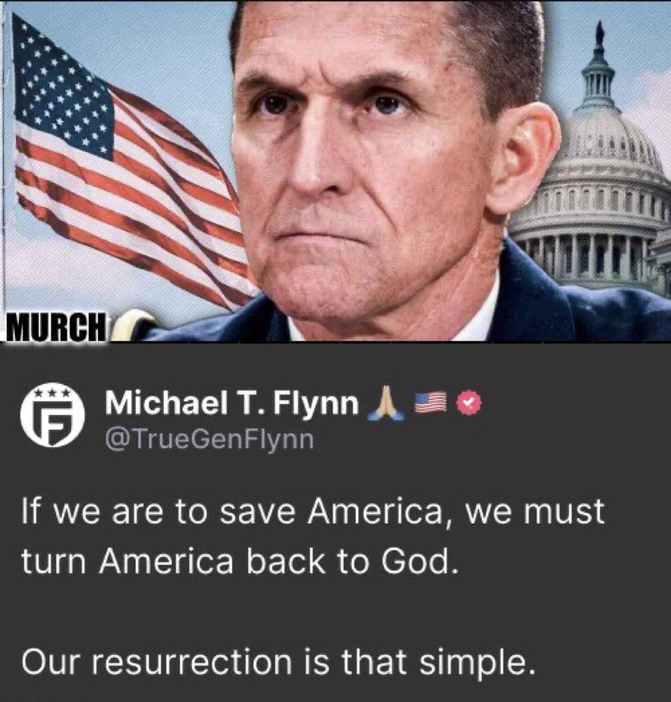 I agree with General Flynn wholeheartedly. This country has turned into Sodom and Gomorrah. Who agrees with General Flynn? 🙋‍♂️👇