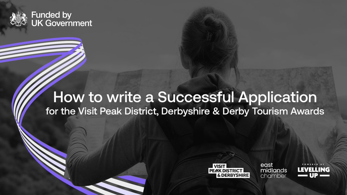 Join us for an informal half day workshop and find out more about why you should apply for the 2024/25 Peak District, Derbyshire & Derby Tourism Awards.

Events on 21st, 22nd May & 18th June

Book now: bit.ly/4adTH37

#UKSPF #Accelerator