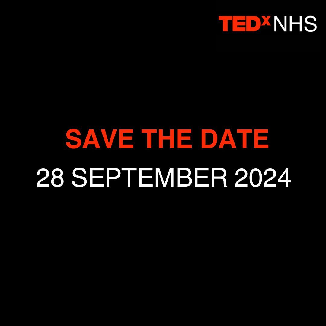 📣 Exciting news! Our next TEDxNHS event will be on Saturday 28 September 2024. Get ready for a day filled with innovative healthcare ideas and impactful stories. More details on tickets and speakers coming soon. Can't wait to see you there! #TEDxNHS