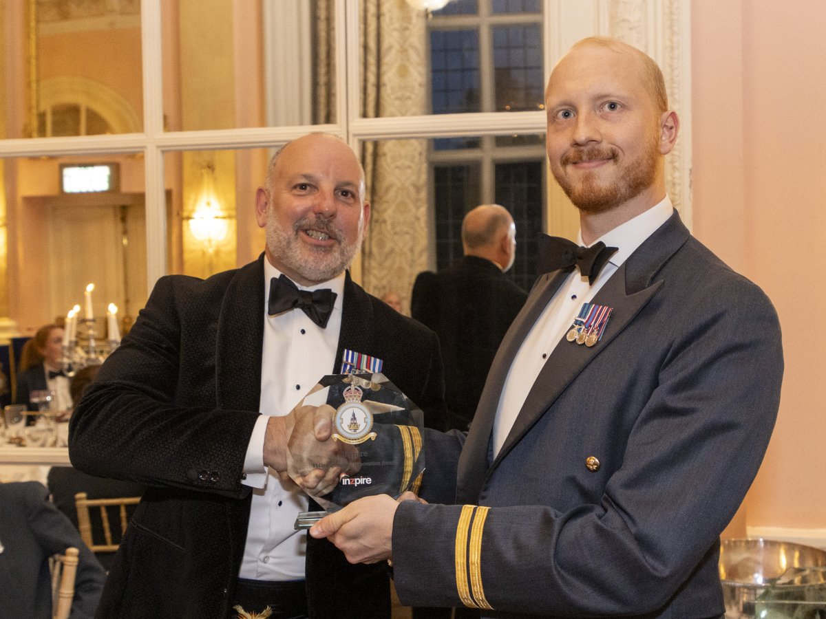 We were honoured to sponsor the RAF 11 Group Awards Dinner earlier this month 🏆 Presented by Dan Simmons, the winner of the 2024 Ingenuity/Innovation Award goes to Flt Lt Bridgeman-Williams (ISRD). #Inzpire #DefenceIndustry #Sponsorship #RoyalAirForce