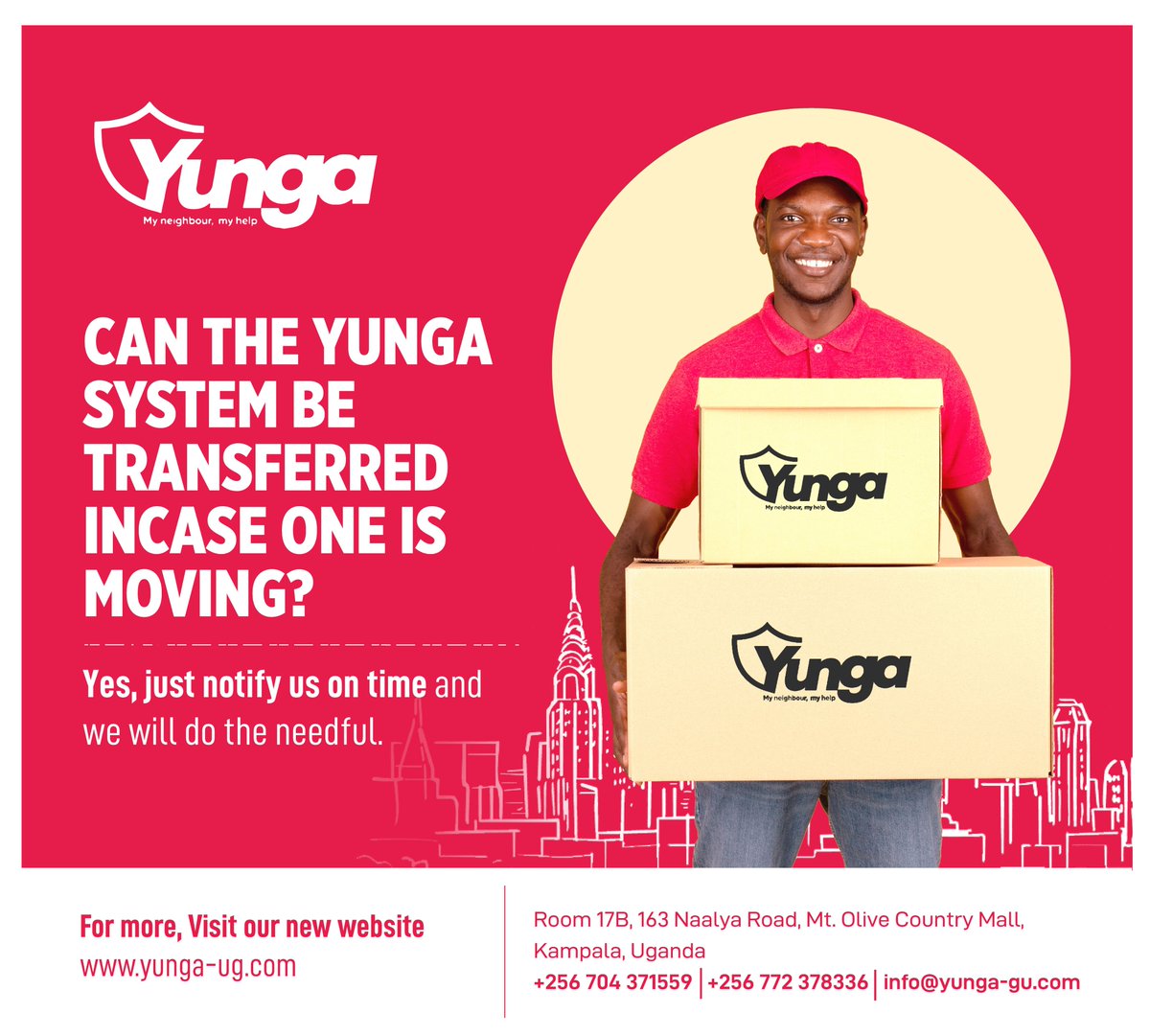 Some of you were worried about the fate of your Yunga system if you move. We're here to assure you that you can easily change locations WITHOUT losing your system. Just inform us in advance, and we'll assist you with the transition Check out our benefits: yunga-ug.com/products/