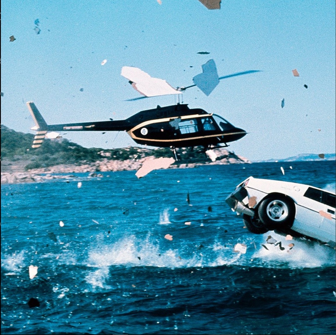 #thankgoditsfriday #last #take #lotusesprit #s1 #crash #diving #into #sea #helicopter #carchase #car #stunt #moviescene #jamesbond #jamesbond007 #rogermoore #thespywholovedme #filming #makingof #sardegna #costasmeralda #cinematography #beyondcoolmag #motion #travel #urban #life