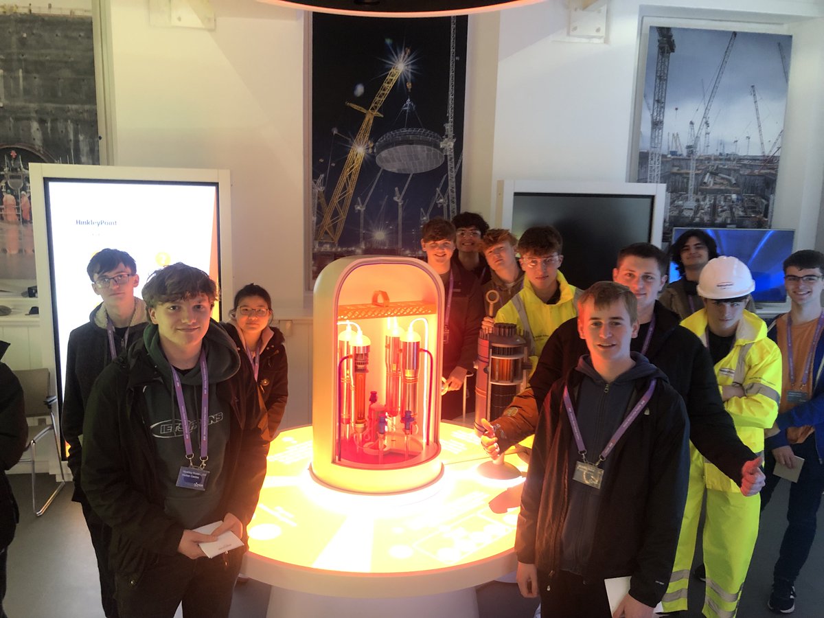 A Level Physics students took a trip to the largest construction project in Europe at @hinkleypointc. While the reactors have not been built yet, students saw models as well having a site tour. Some students might be employed there during it’s projected 60-year operating life!