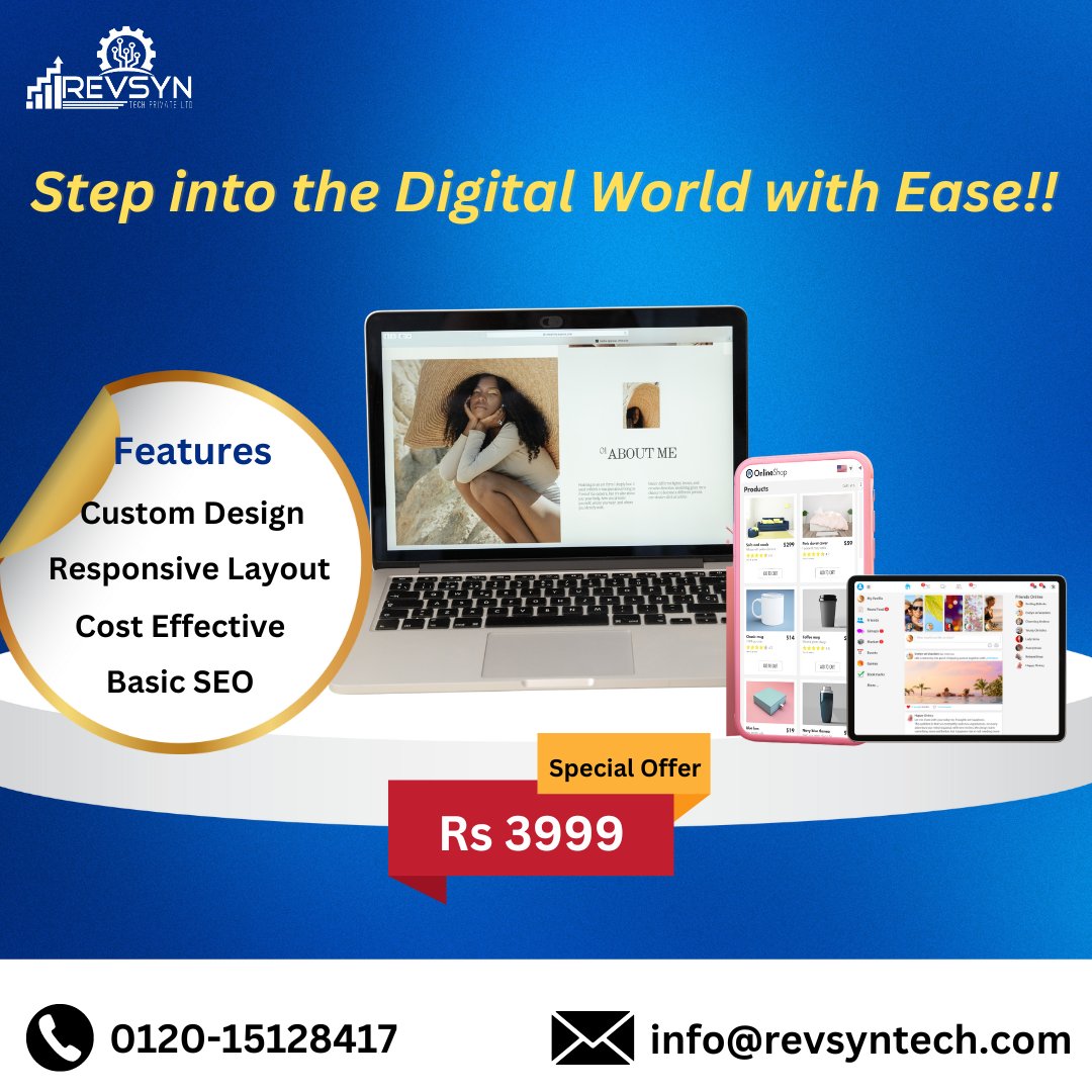 Revsyntech's tweet image. Build Your Digital Empire! From concept to creation, get a website that’s uniquely you. Step into the future with us! Please Visit Our Website revsyntech.com and Contact us to learn more at 0120-15128417
#revsyntech
#webcrafting
#DigitalRevolution