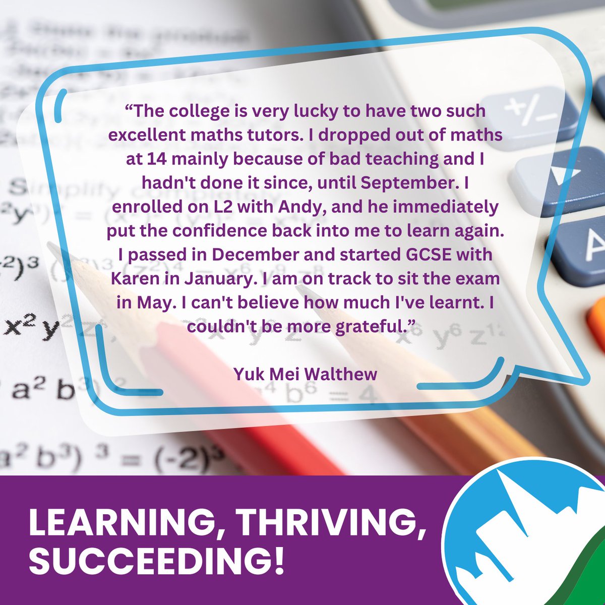 We love hearing such positive feedback from our learners. ⭐⭐⭐⭐⭐ #learningthrivingsucceeding #adulteducation #peterborough #cambridgeshire