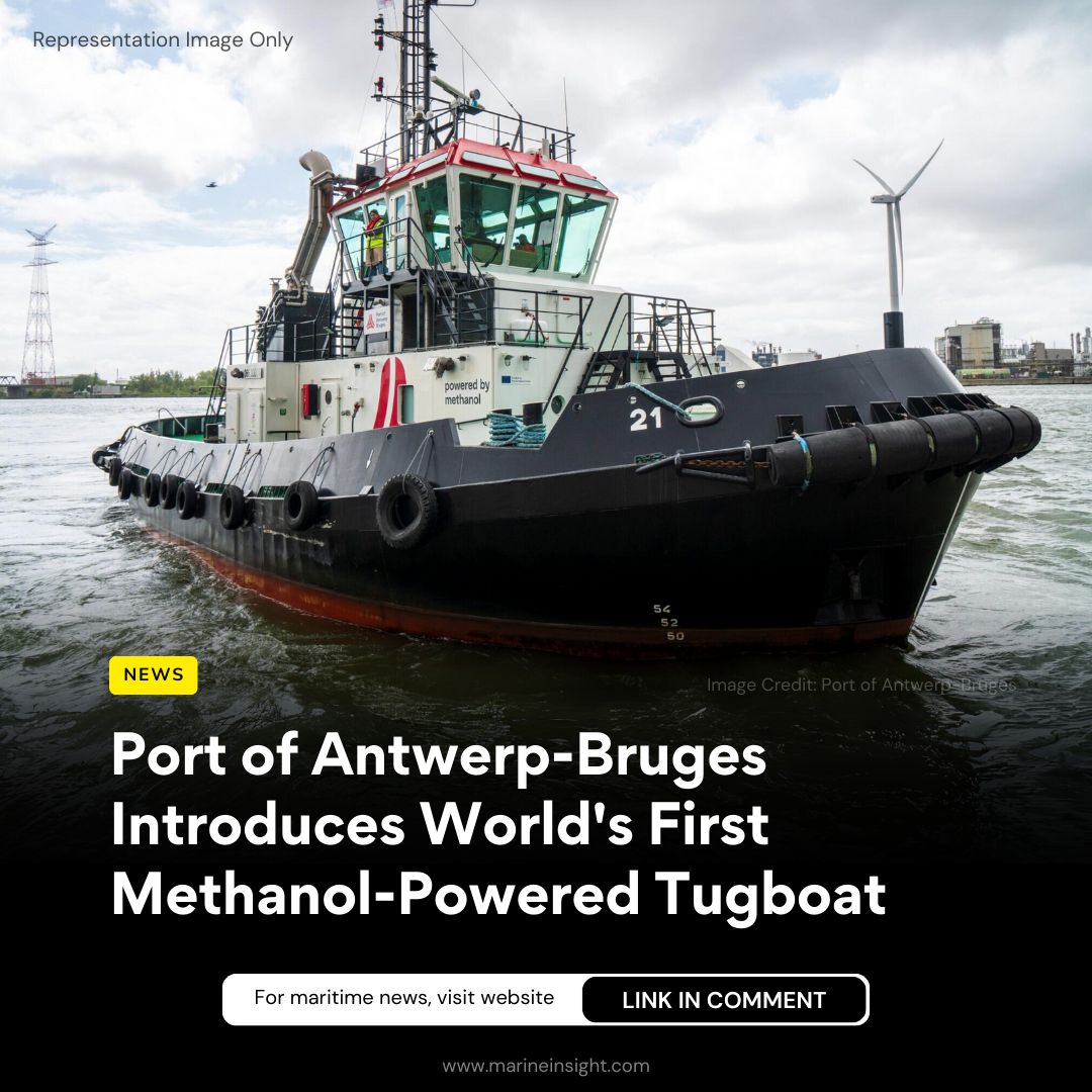 How will methanol-powered vessels impact sustainable #Shipping?

The world's 1st methanol-powered #Tugboat, Methatug, was unveiled today at the Port of Antwerp-Bruges, supporting its climate-neutral goal by 2050.

For More marineinsight.com/category/shipp…