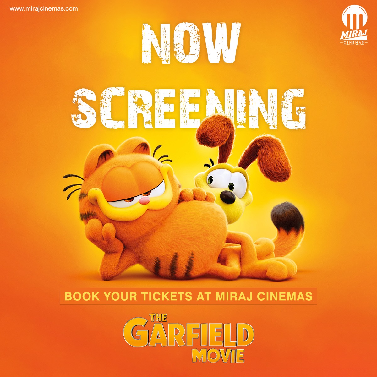 Garfield has hit the big screen and you’re invited to join the fun and adventure at Miraj Cinemas! 

#TheGarfieldMovie is now screening at #MirajCinemas 
.
Book Tickets Now : mirajcinemas.com

@garfieldmovie @prattprattpratt @samuelljackson 

#TheGarfieldMovie #ChrisPratt