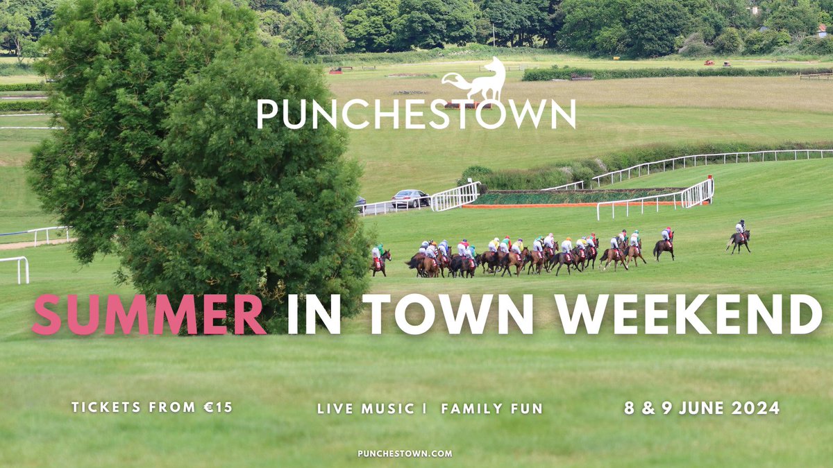 😎Join us for the Ptown season curtain closer with two chilled out days of action at the home of Irish racing June 8 & 9. 🍦Live music, BBQ and a bus back to town on Saturday evening. 🪁Free kids playroom each day 🎈Book in advance punchestown.com/fixtures/