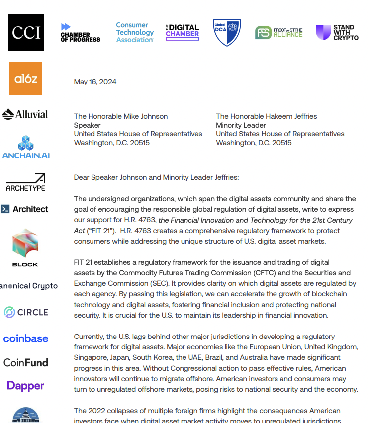 crypto_council's tweet image. 1/ Today, CCI is proud to stand alongside nearly 60 organizations and prominent allies in our industry in signing a letter of support for the Financial Innovation and Technology for the 21st Century Act (FIT21).

cryptoforinnovation.org/fit21-coalitio…