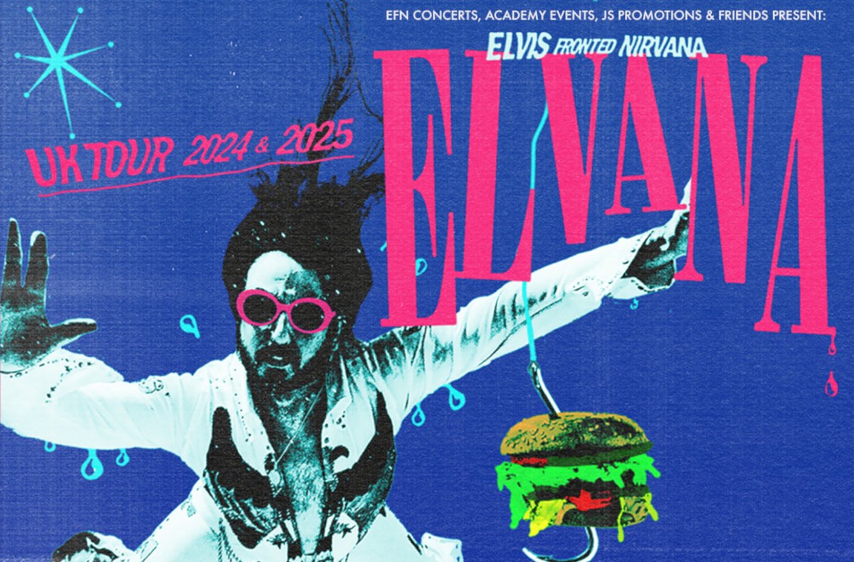 From the bowels of Disgraceland...
ELVANA: The World's Finest Elvis Fronted Tribute To Nirvana!
Grunging up The Hexagon on Sat 16 Nov
whatsonreading.com/venues/hexagon…
'Bafflingly Brilliant' ★ The Guardian 
'Absolutely f**cking Epic' ★ NME
@RDGWhatsOn @elvana_elvis1 @EventsInReading