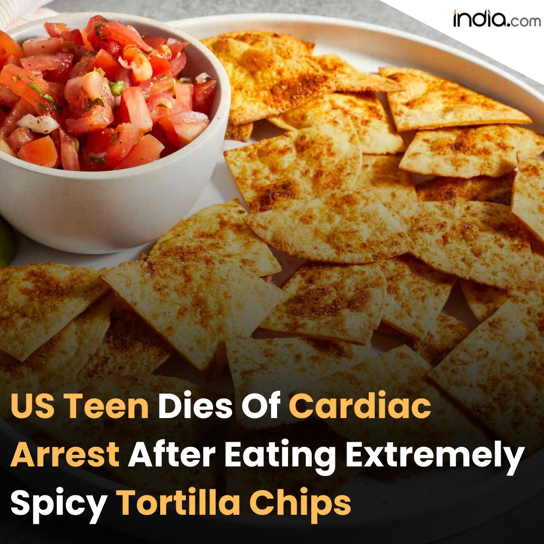 A 14-year-old in US passes away from cardiac arrest after participating in a social media challenge that dares individuals to consume a single, extremely spicy tortilla chip.

#Tortilla #Chips #US #SocialMedia #HeartAttack #CardiacArrest