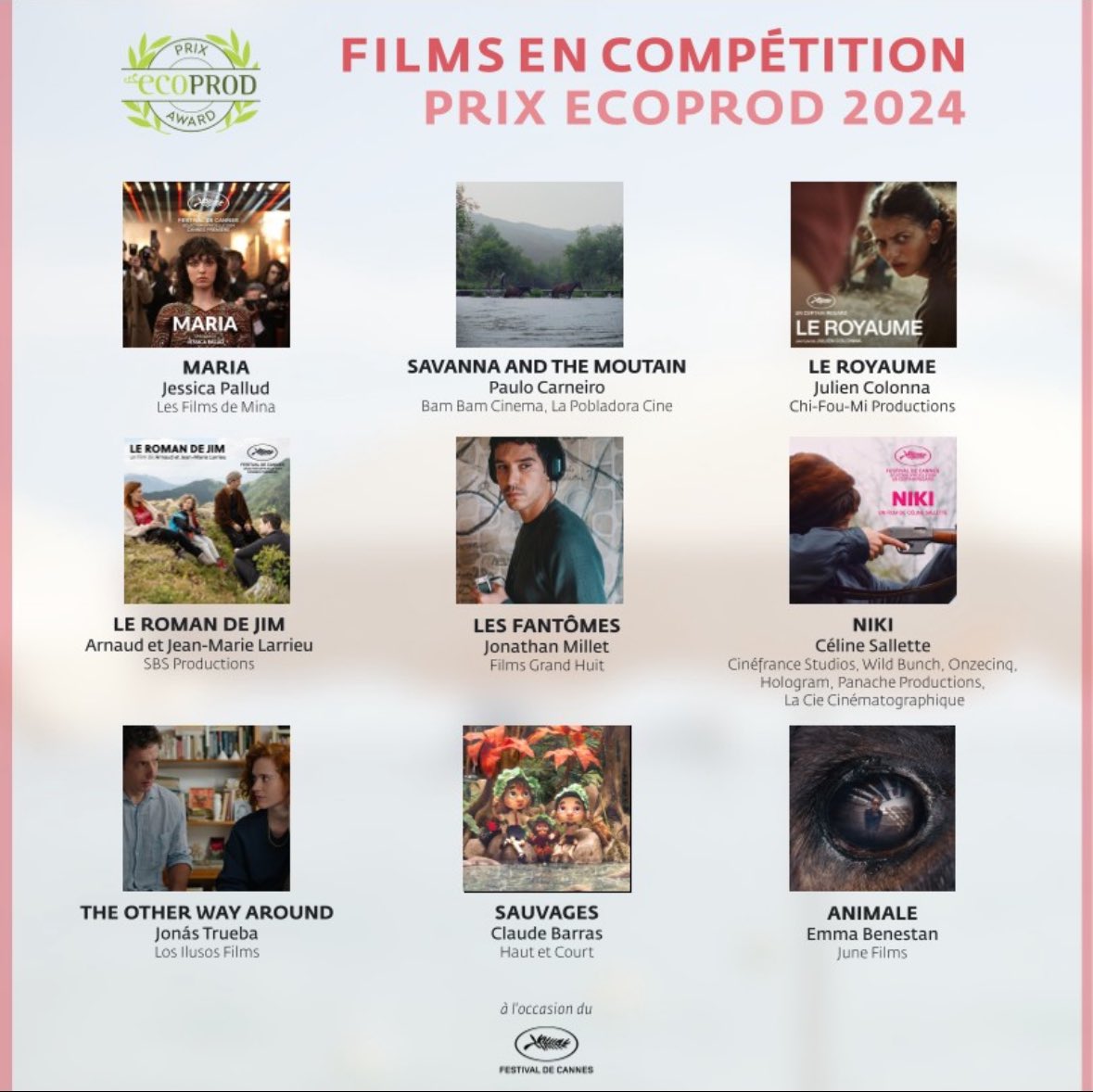 Bravo à toute l’équipe du film NIKI, de Céline Sallette (Wildbunch Productions) pour le Prix Spécial du Jury @Ecoprod_france. Ce film écoresponsable a été soutenu au titre du fonds de soutien cinéma de la région @iledefrance et accompagné par la commission du film régionale.