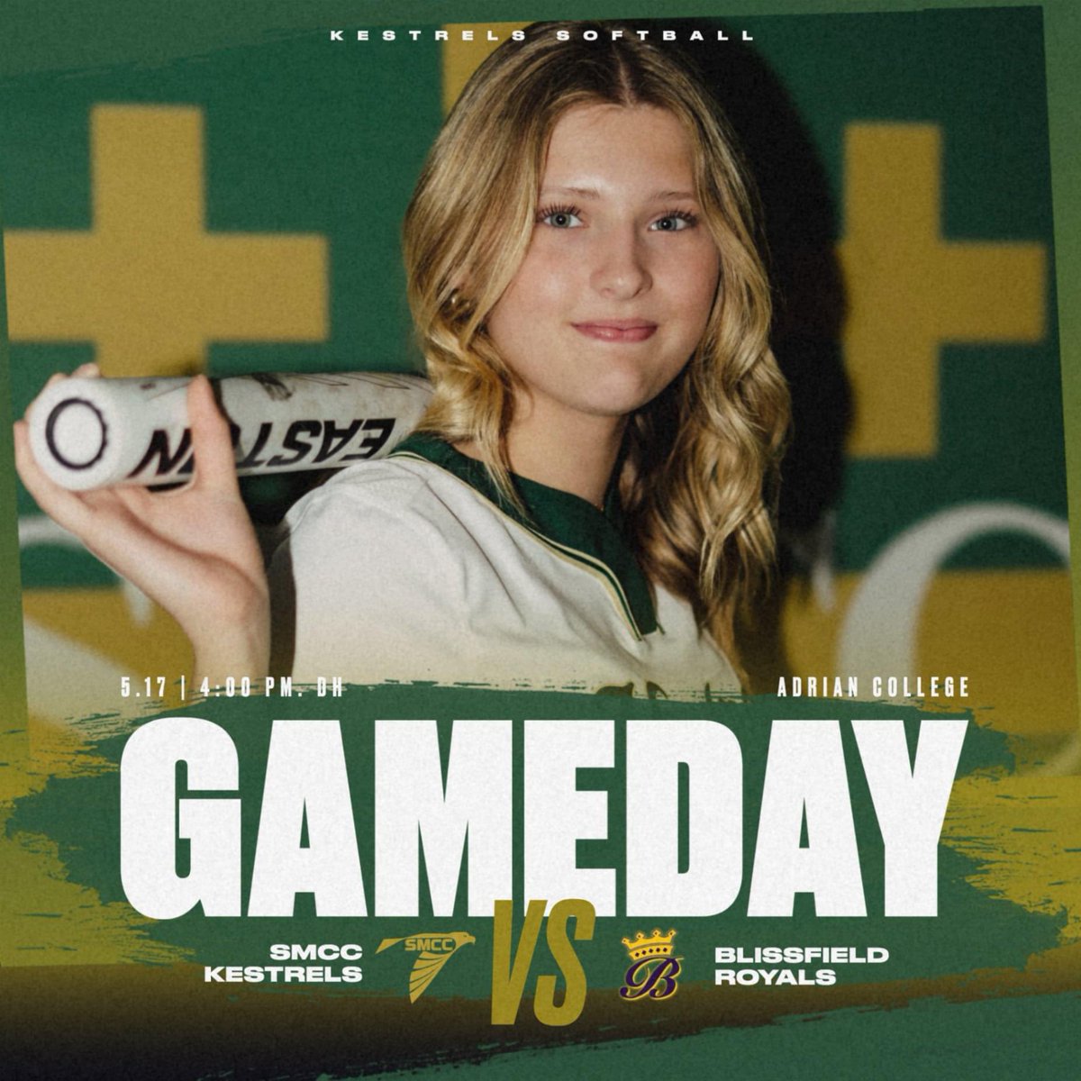 Game Day!
•
Varsity is heading to Adrian College to play Blissfield in a Double Header!
First pitch is set for 4pm
•
JV is heading to Clay High School for a single game
First pitch is set for 5pm
#KestrelSoftball #GoKestrels #SMCCAthletics