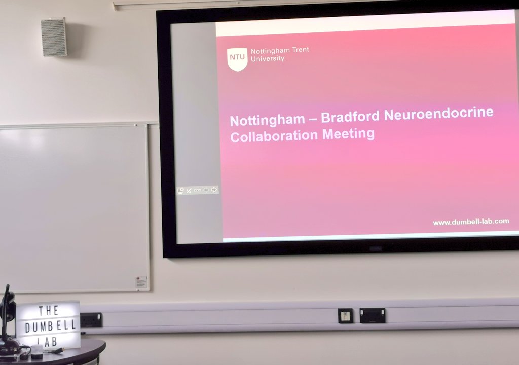 All set up this morning to host the inaugural Nottingham-Bradford collaboration meeting. Talks, food, team building, ideas and plans to come! @gi_helfer @JethwaPreeti @DrSamMcLean @NTUNeuro @NTU_Metabolism @NTUSciTech @NTUBIOSCIENCES @MTIF_UK