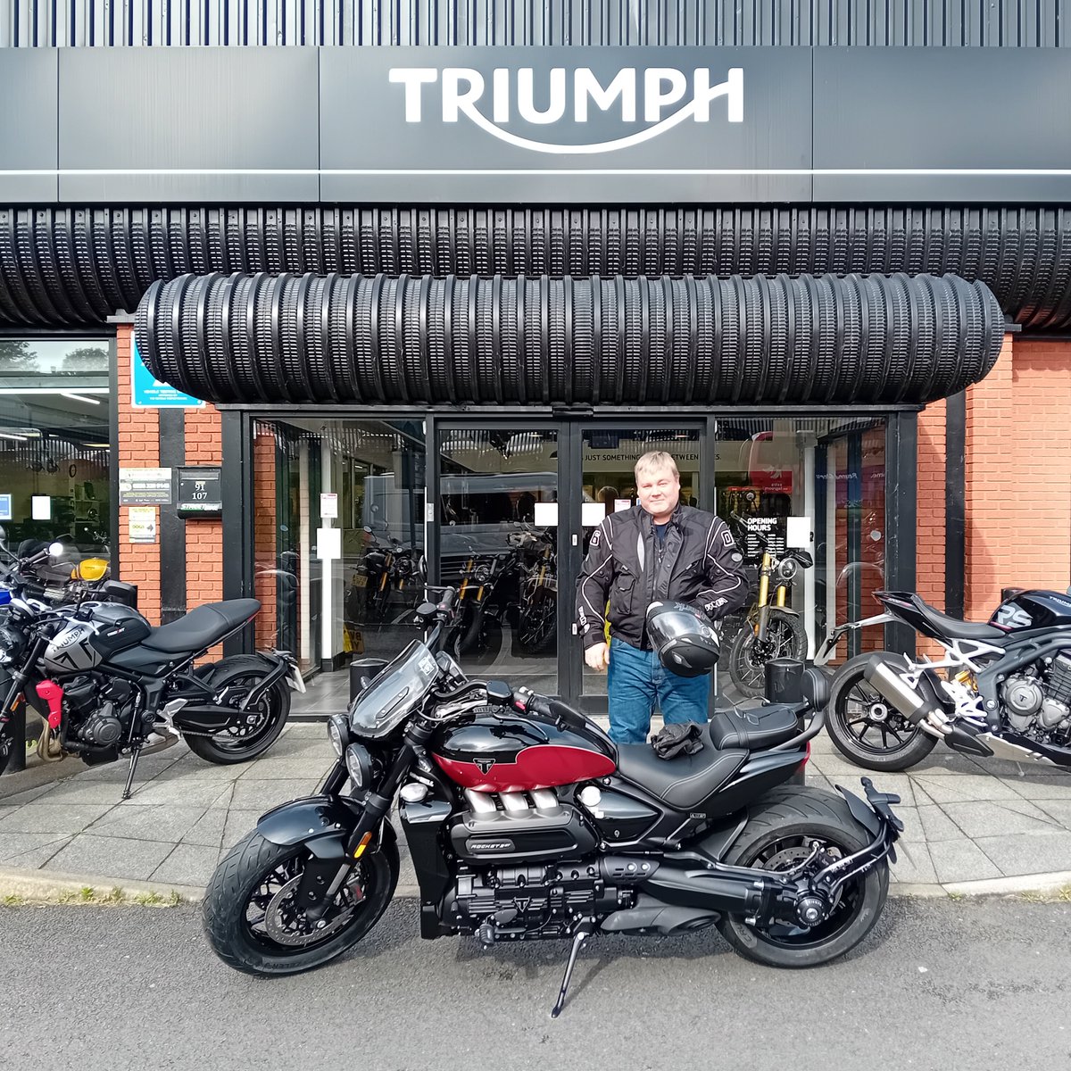 Lovely day for a handover - Richard enjoy your Rocket 3 Storm GT

Have many Happy Miles of riding

#Streetbike #Triumph #Rocket3StormGT #HappyMiles