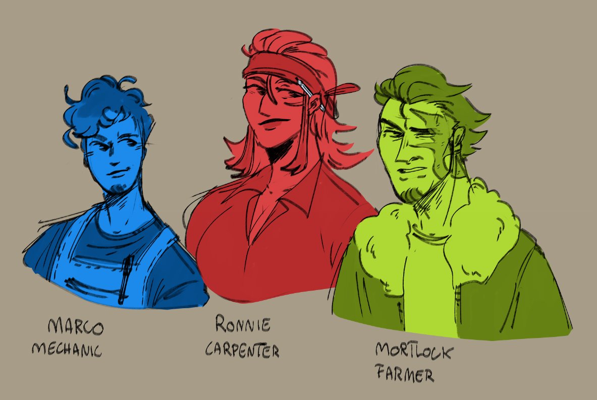 A few concept sketches from a while ago for my lil guys :3