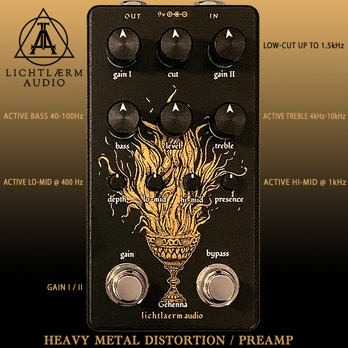 Lichtlaerm Audio's Gehenna Heavy Metal Distortion / Preamp combines a thunderous bottom end with incredible punch and depth of flavour - guitarpedalx.com/news/gpx-blog/… @lichtlaermaudio <a href="/joespedals/">Joe's Pedals</a> #lichtlaermaudio #lichtlaermaudiogehenna #gehennaheavymetal #heavymetaldistortion