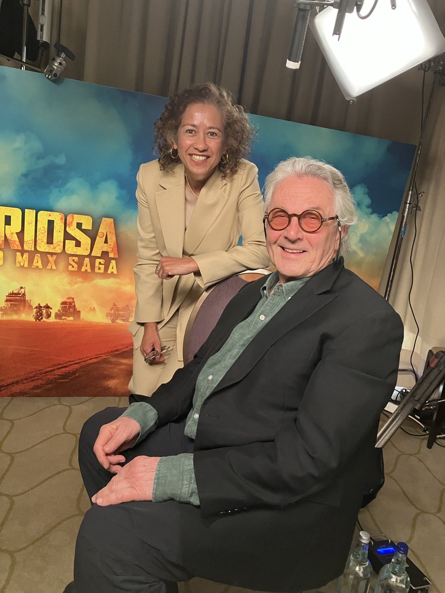 So glad I did a vocational degree in English literature. The perfect preparation for one day interviewing the thoughtful Furiosa director George Miller, who immediately brought up Joseph Campbell’s book on heroes & mythology shaping his Mad Max films. (Monday’s @bbcfrontrow)