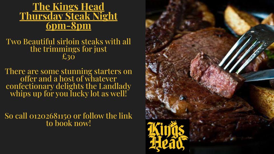KingsHeadPoole's tweet photo. What's up guys n gals!
We are fully booked this Sunday for roasts, so a huge thank you from us here at the kings.
However if you missed out, remember there's always next week, or come down Thursday night and enjoy our steak night deal!
Thanks again!!!
#ThankYou #KingsHeadPoole https://t.co/oorQKWZAoy