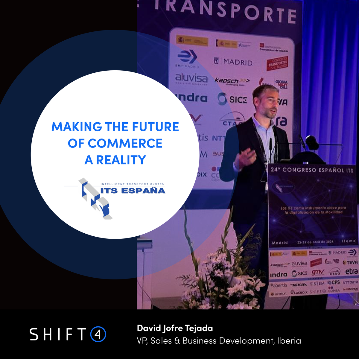 Our VP of Sales in Iberia recently took part in a panel at the 24th Spanish ITS Congress titled 'Making the Future of Commerce a Reality' where he discussed Shift4's robust payment solution for the European transportation market 🚆