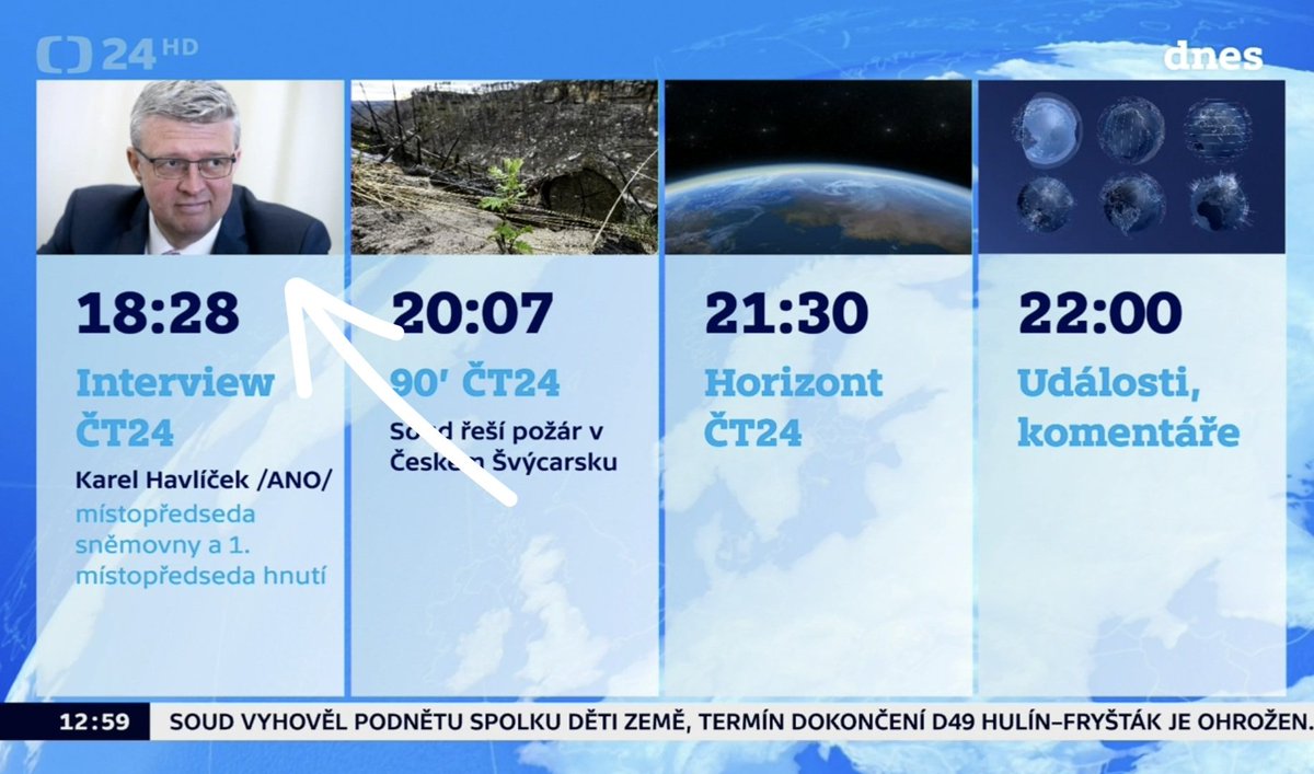 Děkuji, děkuji ČT24 za zařazení zajímavého netradičního hosta na dnešní večer, určitě si udělám čas.