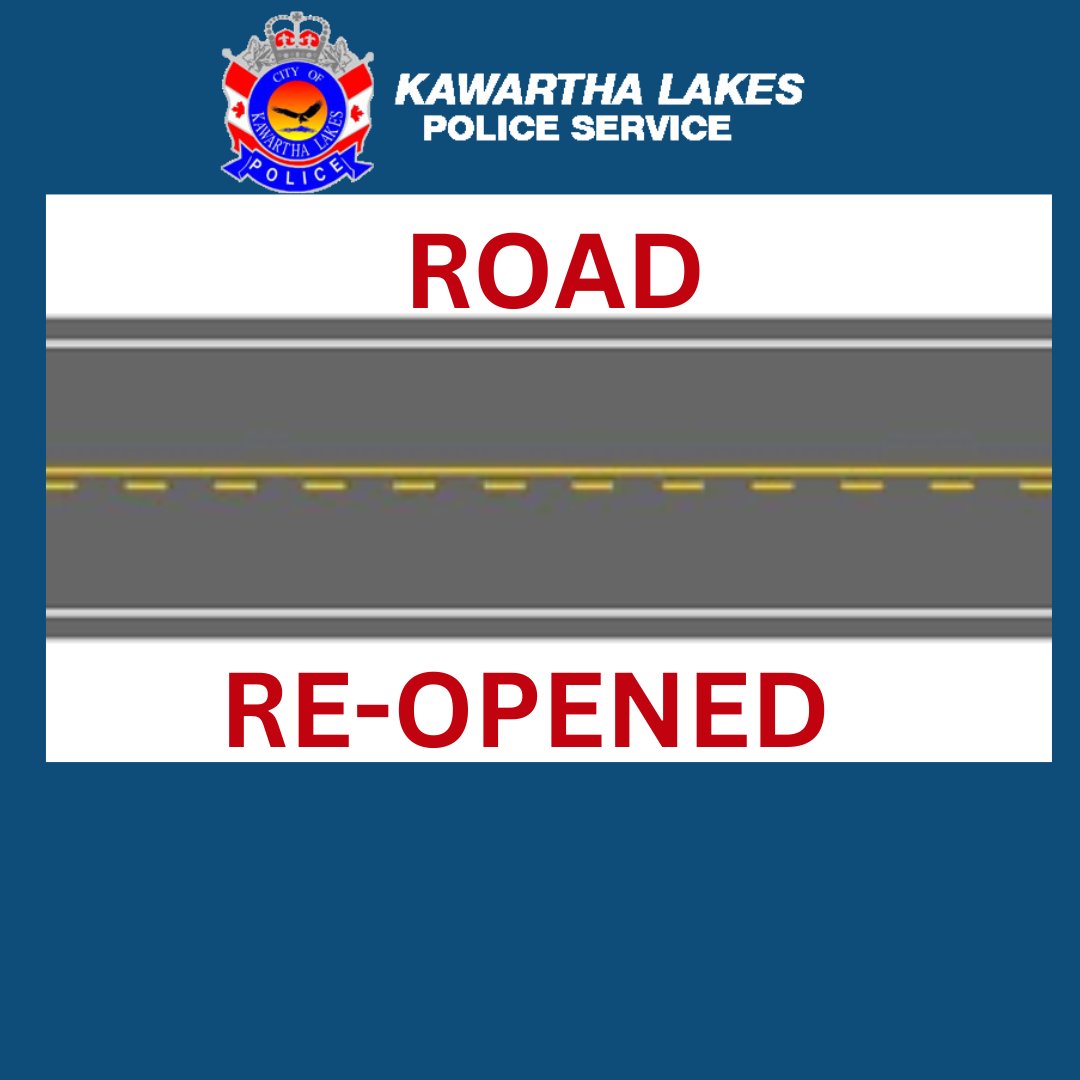 Road has been re-opened following the investigation. @kawarthalakes