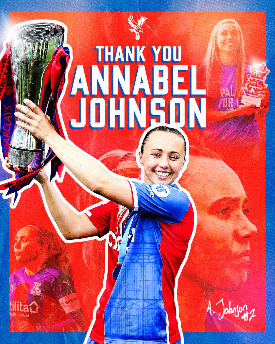 A truly special person and player. Thank you for everything, @AnnabelJ0hnson ❤️💙 #CPFC