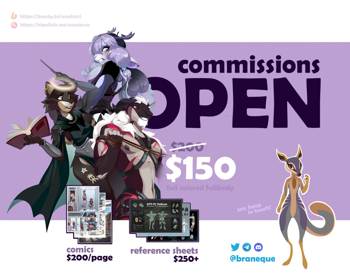 Braneque's tweet image. Commissions are open again! 🥳
Made a new up-to-date post about prices &amp;amp; tos on fa — furaffinity.net/view/56663935/

Retweet would be much appreciated!