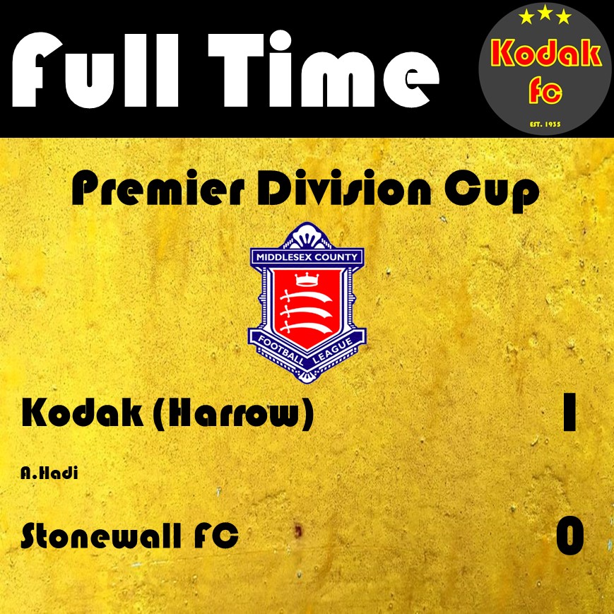 RESULT

Alec Smith Premier Division Final

Kodak 1sts 1-0 Stonewall FC