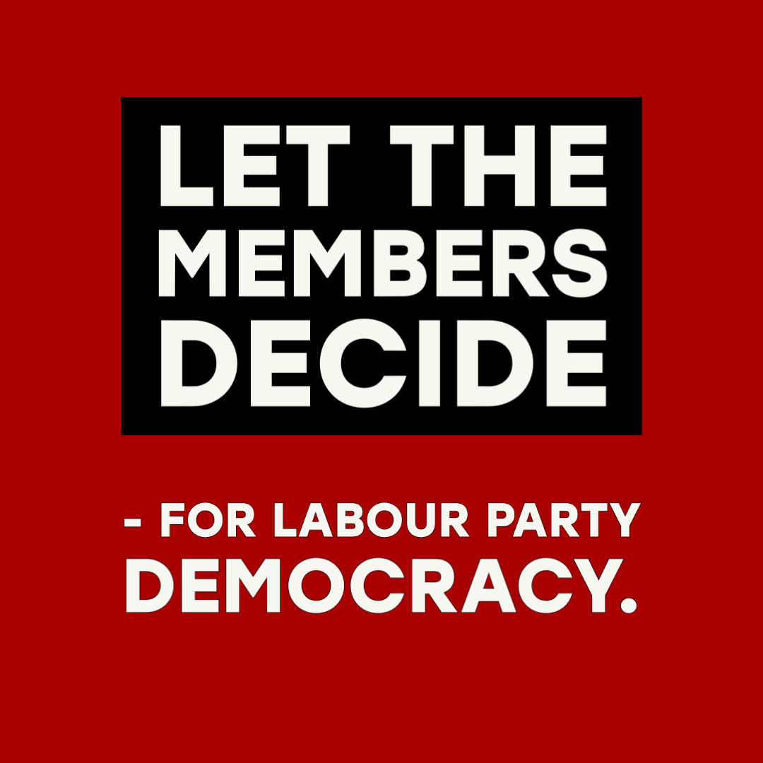 ACTION ALERT 🔔 LET THE MEMBERS DECIDE 🟥 The stitch-up against @jeremycorbyn & local members in Islington North is one of many since SKS became Labour leader 😠 Join 1000s in taking a stand for democracy! ✅Add your name at bit.ly/letmembersdeci… ✅ Pass this on ⬇️