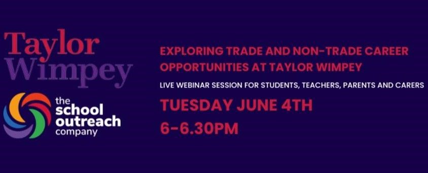 Curious about career paths at Taylor Wimpey? 🏡 Join their webinar 'Exploring Trade and Non-Trade Career Opportunities' on 4th June at 6pm! Hear about life at Taylor Wimpey, discover career opportunities, and participate in a Q&A session Register ➡️ buff.ly/3WK6WVS