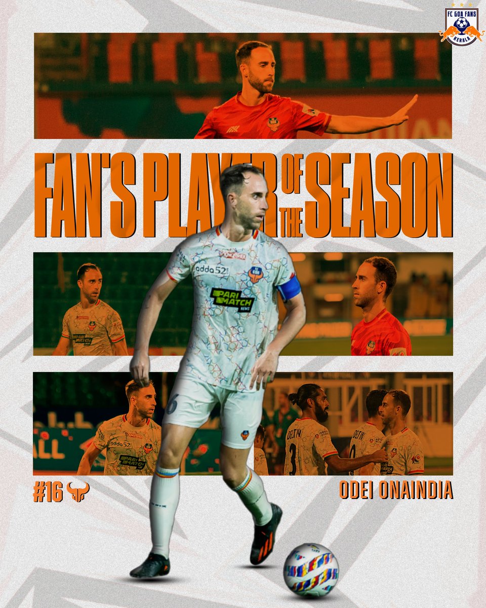 Here's our FAN'S PLAYER OF THE SEASON!🧡 Odei Onaindia 🦁 #FCGoa #FCG #POTS #ForcaGoa #ISL #FCGoaFansKerala #IndianFootball