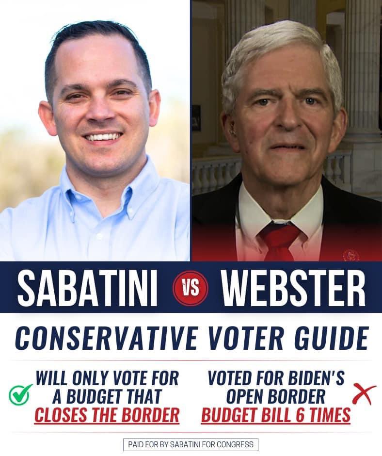 44+ years in office is too long… It’s time for fresh leadership. It’s time to vote out “Do Nothing Dan Webster” and elect a REAL Republican that will fight! 🇺🇸