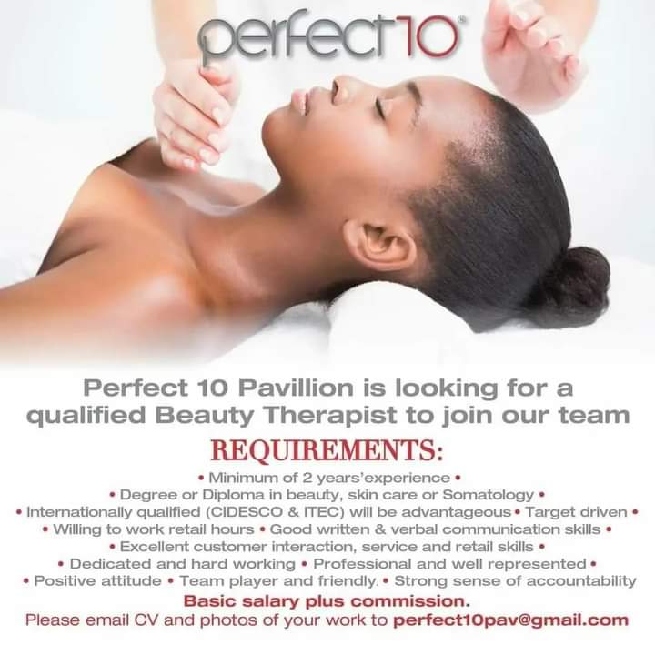 ❣We are hiring ❣ We have the below positions available and would love you to join our team! 1 × Beauty Therapist 1 x Nail Technician Ability to do Lash extensions and Threading is advantageous. Please email your CV and certificates to perfect10pav@gmail.com.