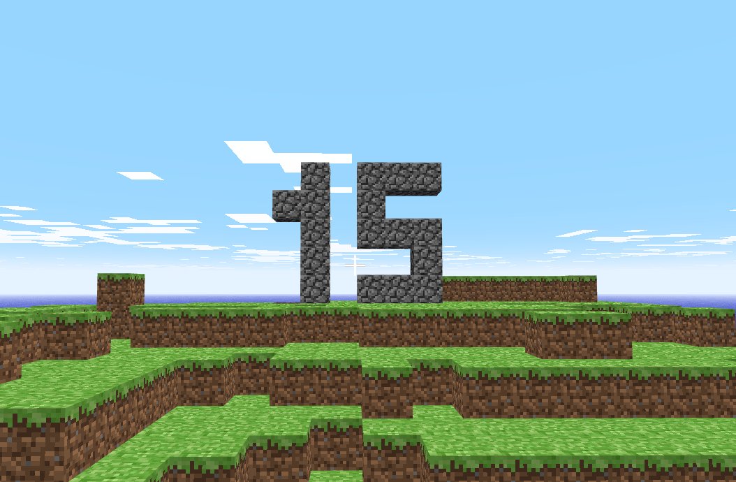 🚨 Hoje, o nosso querido Minecraft completa 15 anos. A primeira versão pública foi lançada em 17 maio de 2009. Feliz aniversário Minecraft!