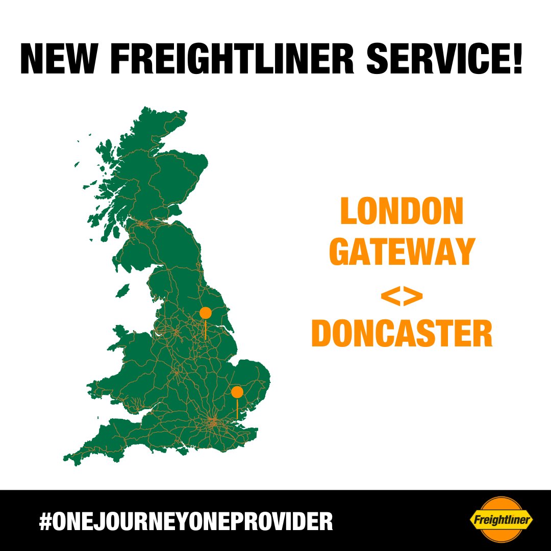 New #Freightliner service - London Gateway <> Doncaster! 📣 Contact the team to find out more➡️freightliner.co.uk/get-in-touch/ #OneJourneyOneProvider