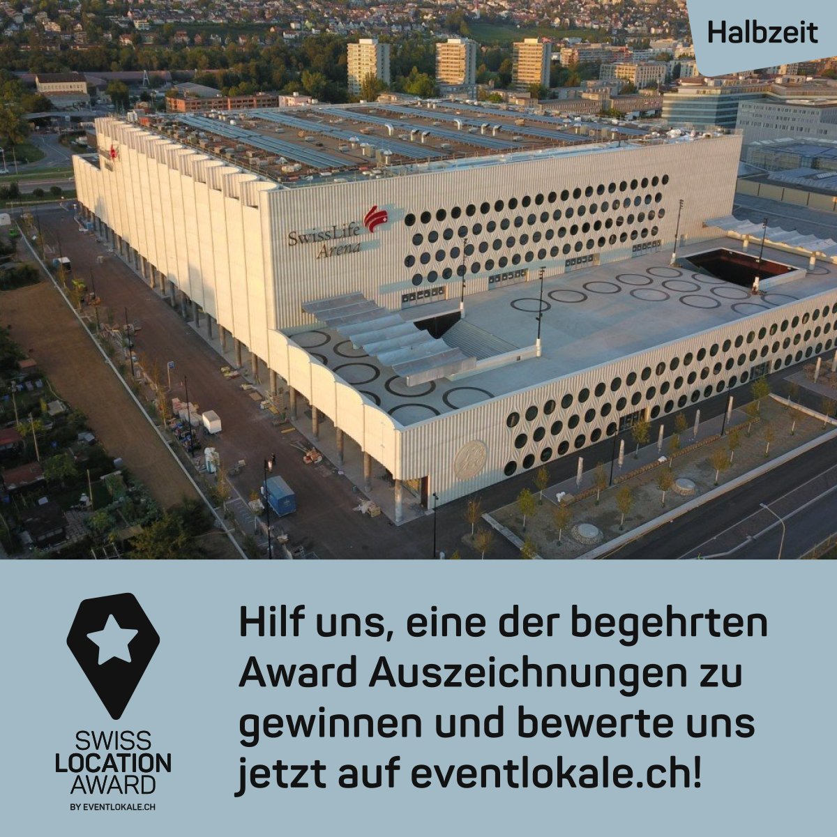 Halbzeit beim Voting für den Swiss Location Award.  🏟️

Unsere meisterliche Arena ist dieses Jahr erneut für den Swiss Location Award nominiert und Ihr dürft weiterhin für uns abstimmen. 😎

Vote hier 👉 lnkd.in/ePVKgyRu

Merci für eure Stimme! ☝️

#deZischmeh