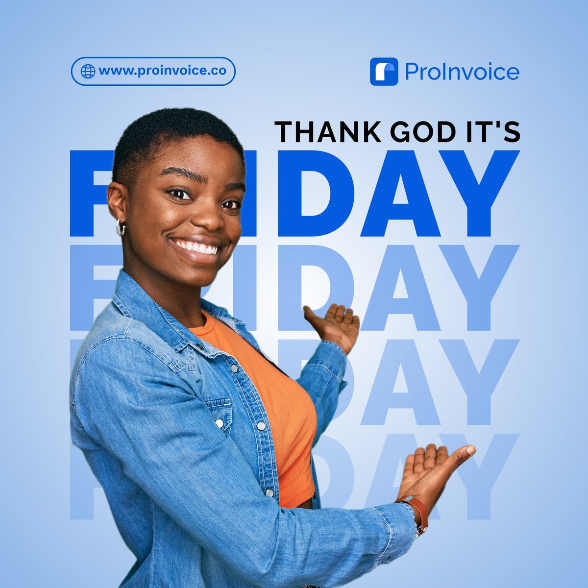 Thank God it’s Friday!!!

Time to relax and rejuvenate >>>>>> 

#InvoiceLikeAPro
#ProInvoiceBenefits
#proinvoice
#growwithproinvoice 
#TGIF