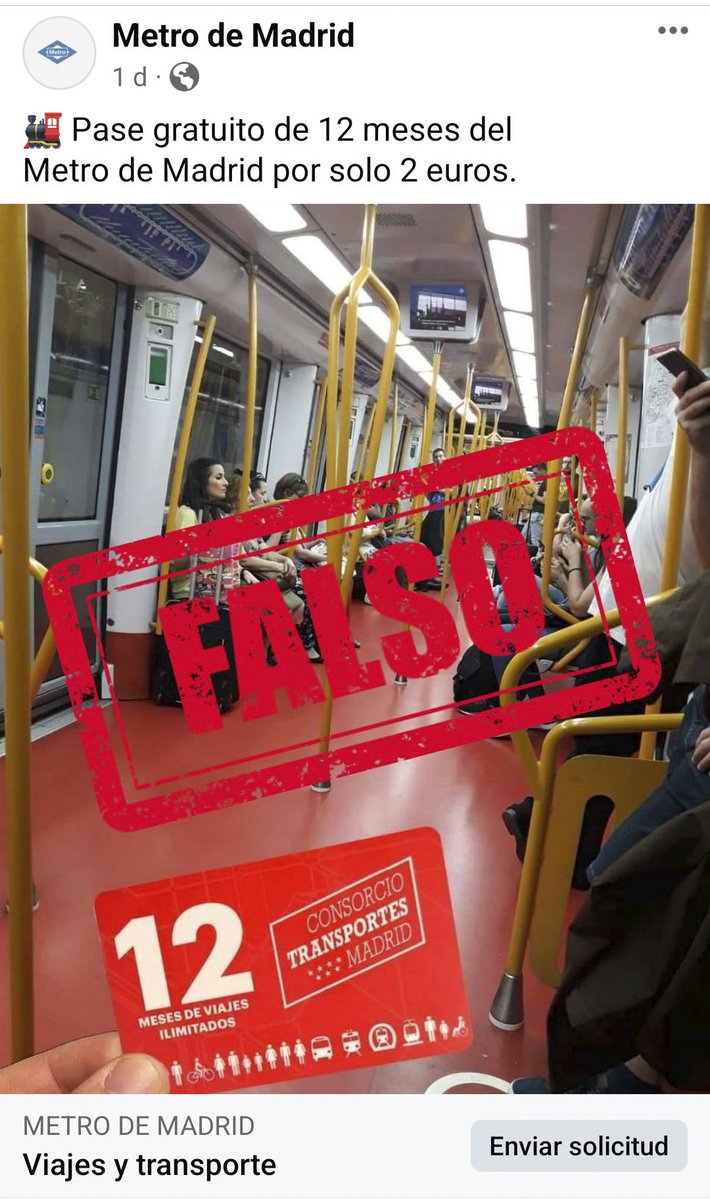 ⚠️ ¡Cuidado, es falso! ⚠️ 

Si te aparecen mensajes como éste en redes sociales... desconfía, es una estafa.

🚨 RECUERDA: no hagas caso, no des ninguna información y denuncia ante la @policia. 

#NoPiques #StopBulos