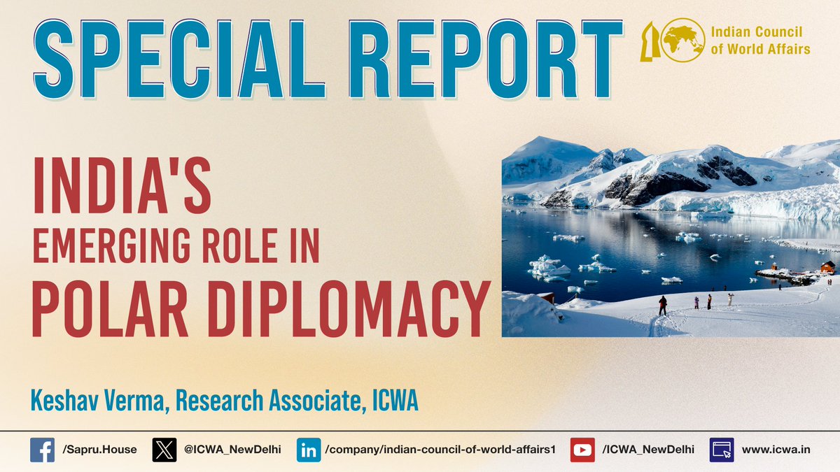 In an era of shifting geopolitical dynamics and escalating environmental distress, polar diplomacy is gaining greater importance. For countries like #India, focus on polar areas is beneficial for its scientific, economic, and geopolitical interests, and for global efforts to