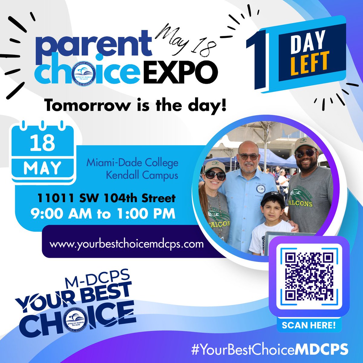 Tomorrow is the day! Don't miss the Parent Choice Expo at @MDCollege Kendall Campus and learn why @MDCPS is your best choice for outstanding education, amazing programs, top resources & unique support. For more info, visit: yourbestchoicemdcps.com #YourBestChoiceMDCPS