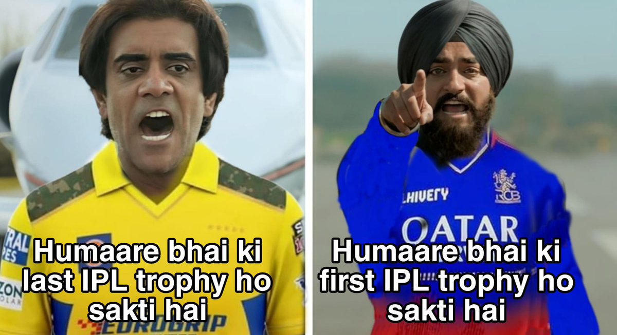 sagarcasm's tweet photo. Dhoni and Kohli fans right now. #RCBvsCSK https://t.co/HfwauYkAuQ
