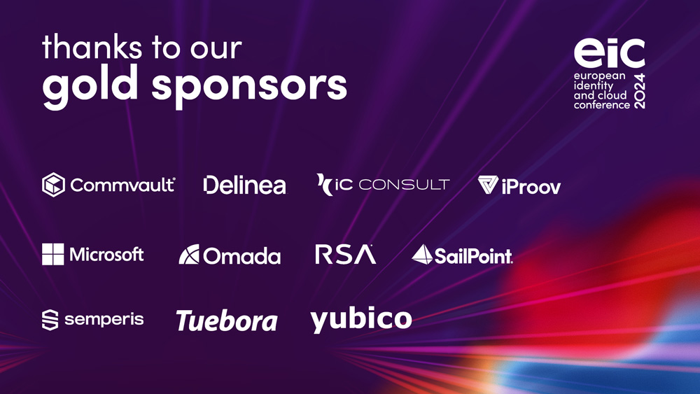 KuppingerCole (@kuppingercole) on Twitter photo A big round of applause 👏 for our incredible gold sponsors who are making this year's <a href="/eic_conference/">European Identity & Cloud Conference</a> possible! Be sure to visit their booths, explore their solutions & gain valuable insights into the latest trends and developments in the field.
To EIC: kuppingercole.com/events/eic2024 A big round of applause 👏 for our incredible gold sponsors who are making this year's <a href="/eic_conference/">European Identity & Cloud Conference</a> possible! Be sure to visit their booths, explore their solutions & gain valuable insights into the latest trends and developments in the field.
To EIC: kuppingercole.com/events/eic2024