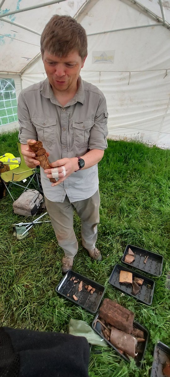 SophieThérèse Ambler (@rg1253) on Twitter photo Meanwhile in Trench 7 #LowtherMedievalCastle, students <a href="/UCLanArchAnth/">UCLan Arch & Anth</a> continue excavating the SE mound (site of a possible watchtower?). This yields an intriguing find (modelled by <a href="/jimbonesmorris/">Dr James Morris</a>): horse bones - an articulated fetlock. What's going on here? 2/2 Meanwhile in Trench 7 #LowtherMedievalCastle, students <a href="/UCLanArchAnth/">UCLan Arch & Anth</a> continue excavating the SE mound (site of a possible watchtower?). This yields an intriguing find (modelled by <a href="/jimbonesmorris/">Dr James Morris</a>): horse bones - an articulated fetlock. What's going on here? 2/2